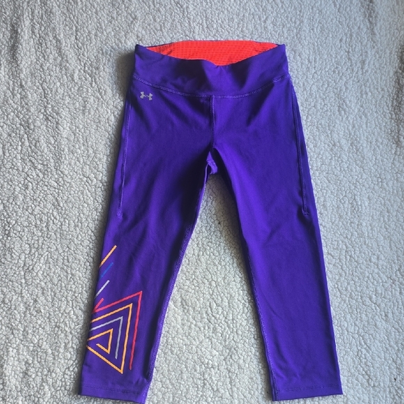 Under Armour Athletic Workout Capri Lenght Compression Leggings - Picture 2 of 12